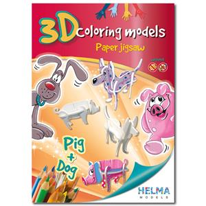 3D Coloring models - Pig & Dog