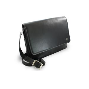 Black leather bag for notebook