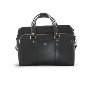 Black leather business bag for notebook