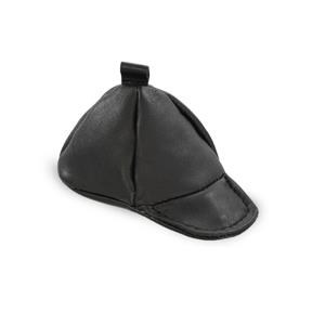 Black leather Keyring in a cap shape