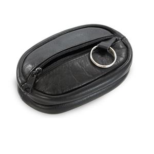 Black leather Keyring