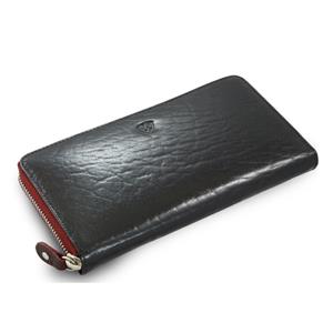 Black-Red Ladies leather zipper wallet