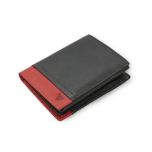 Black-Red mens leather wallet