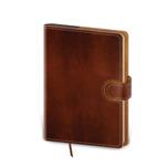 Block A5 unlined Flip with pen holder - brown/brown