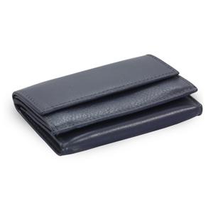 Blue ladies leather mini wallet