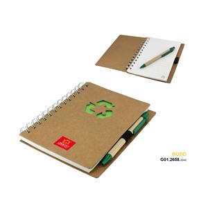 BODO block with a ball pen - brown/green