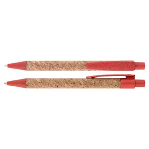 Cork ballpoint pen Corky - red