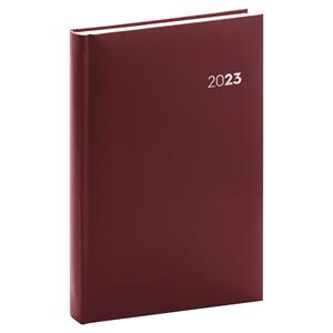 Daily Diary 2023 A5 Balacron - burgundy