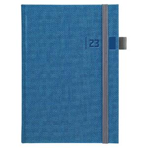 Daily Diary 2023 Slovak A5 Tweed - blue