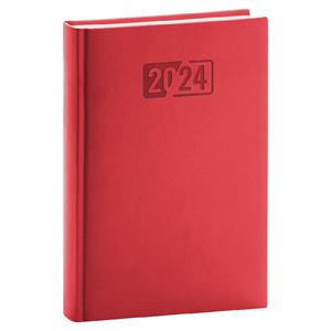 Daily Diary 2024 A5 Aprint - red