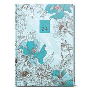 Daily Diary 2024 Adam Lamino B6 - Light Blue