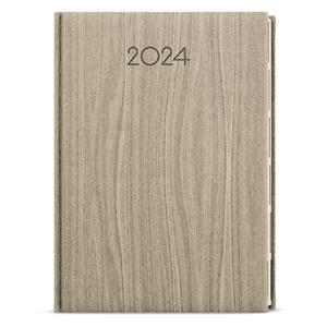 Daily Diary 2024 Ctirad with cutout- Wood A5 - Light brown