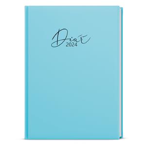 Daily Diary 2024 David Pastel A5 - Blue