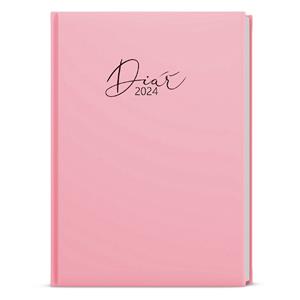 Daily Diary 2024 David Pastel A5 - Pink