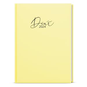 Daily Diary 2024 David Pastel A5 - Yellow