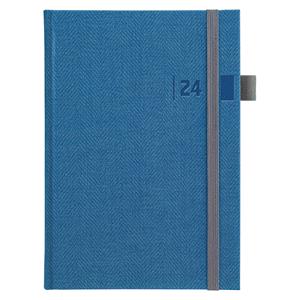 Daily Diary 2024 Slovak A5 Tweed - blue