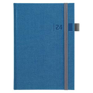 Daily diary 2024 Tweed A5 - blue