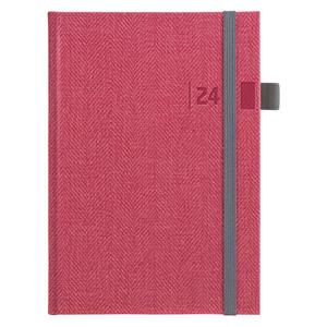 Daily diary 2024 Tweed A5 - red