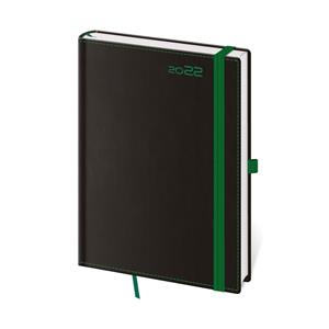 Daily diary A5 2022 Black Green