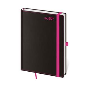 Daily diary A5 2022 Black Pink