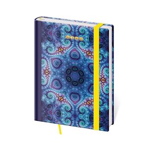 Daily diary B6 2023 Vario with rubber band - Mandala