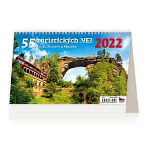 Desk Calendar 2022 - 55 Best Tourist Bohemia, Moravia and Silesia