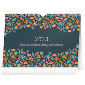 Desk calendar 2023 Weekly planning - Flowers with Hook