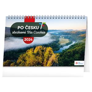 Desk Calendar 2024 Around the Czech Republic via the Via Czechia trails