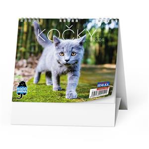 Desk Calendar 2024 IDEAL - Cats /with Cats names