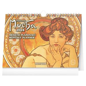 Desk calendar Alphonse Mucha 2024, 30 × 21 cm