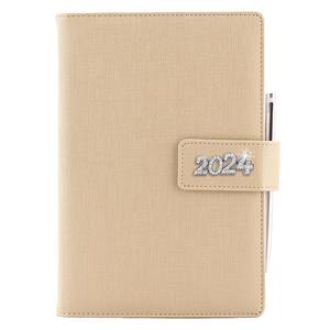 Diary BRILIANT daily A5 2024 Polish - gold