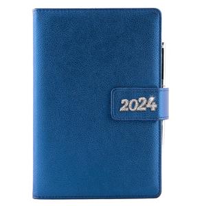 Diary BRILIANT daily B6 2024 Polish - dark blue