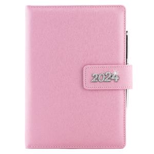 Diary BRILIANT weekly A5 2024 Polish - light pink