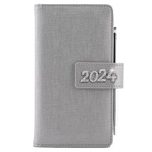 Diary BRILLIANT weekly pocket 2024 Slovak - silver