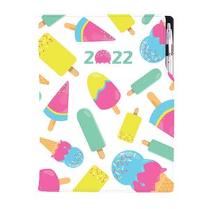 Diary DESIGN daily A4 2022 PL - Ice lollies