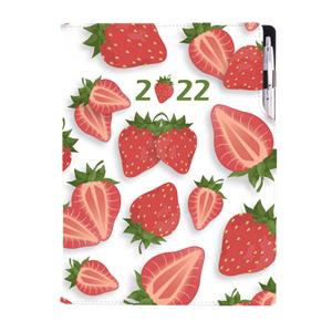 Diary DESIGN daily A4 2022 PL - Strawberry