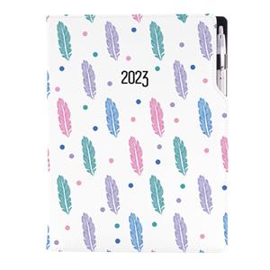 Diary DESIGN daily A4 2023 - Feathers