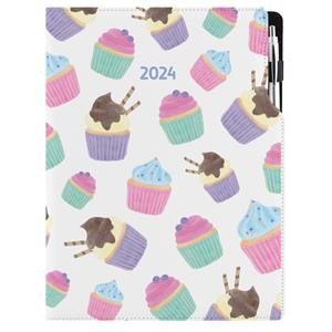 Diary DESIGN daily A4 2024 PL - Cupcake