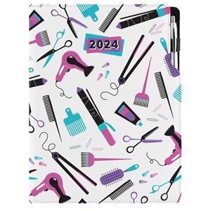 Diary DESIGN daily A4 2024 PL - Hairdresser