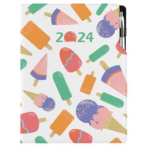 Diary DESIGN daily A4 2024 PL - Ice lollies