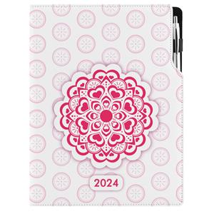 Diary DESIGN daily A4 2024 PL - Mandala red