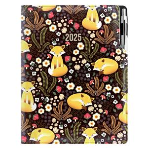 Diary DESIGN daily A4 2025 - black - Fox