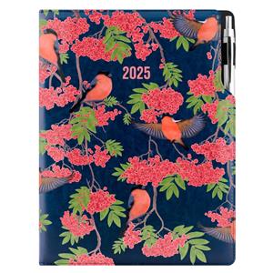 Diary DESIGN daily A4 2025 - blue - Bullfinch