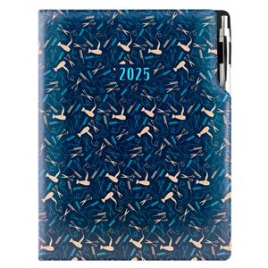 Diary DESIGN daily A4 2025 - blue - Hairdresser