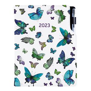 Diary DESIGN daily A5 2023 PL - Blue Butterfly