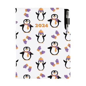 Diary DESIGN daily A5 2024 SK - Penguin