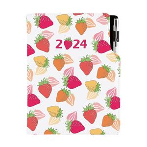 Diary DESIGN daily A5 2024 SK - Strawberry