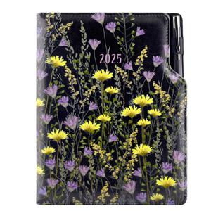 Diary DESIGN daily A5 2025 CZ - black - meadow