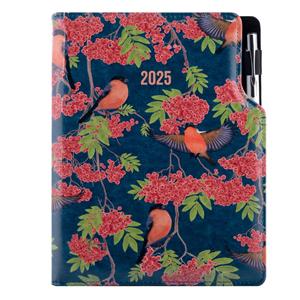 Diary DESIGN daily A5 2025 CZ - blue - Bullfinch