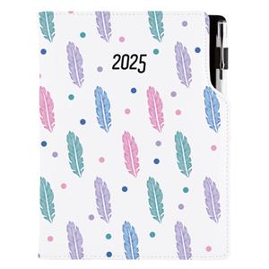 Diary DESIGN daily A5 2025 CZ - Feathers